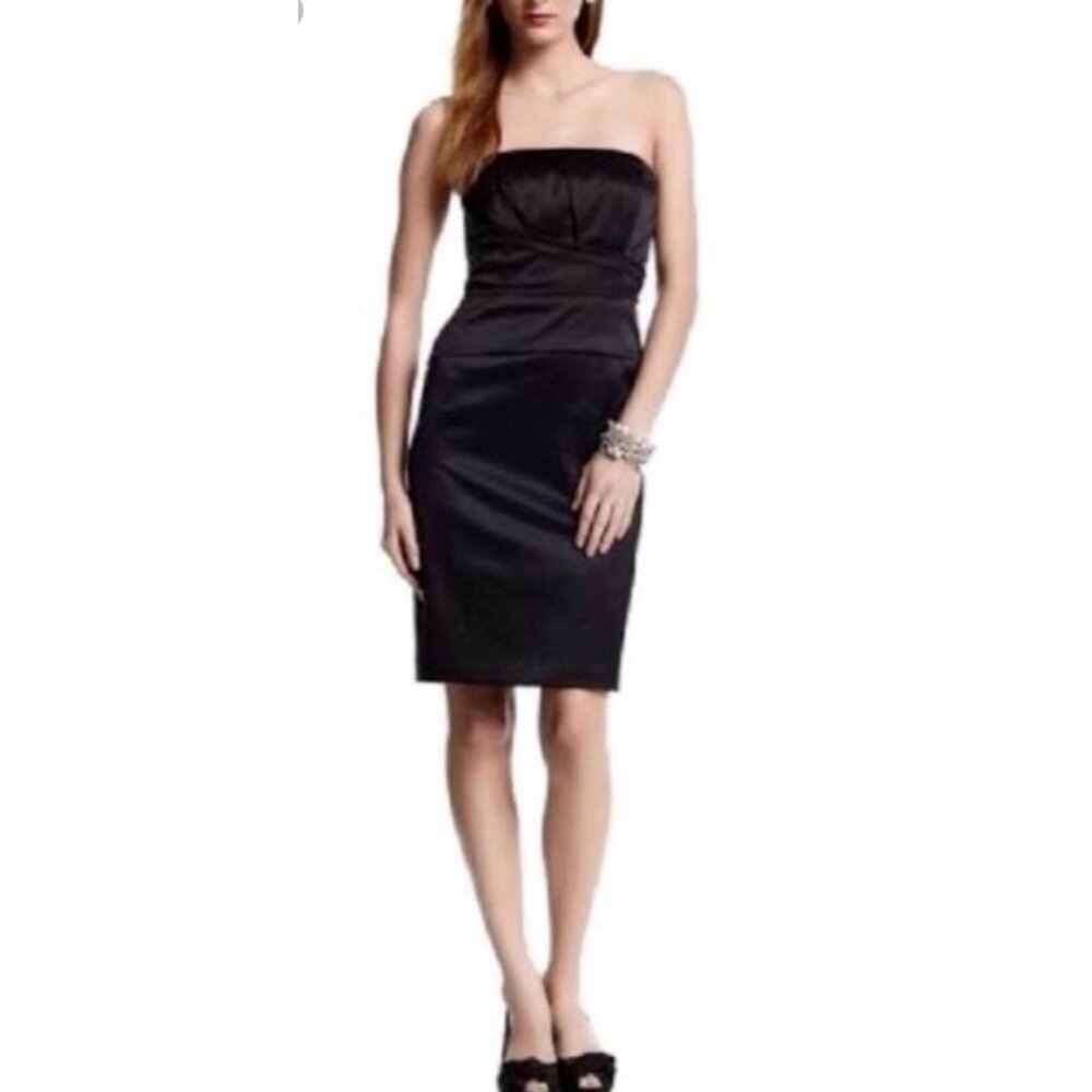WHBM Strapless Corset Dress 10 Boned Party Stretch Strapless Wedding Guest Date